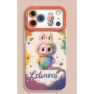 Ốp điện thoại Rabububu hoạt hình thời trang cho iPhone17 / 16 / 15 / 14 / 13 / MINI / 12 / 11 / Pro MAX / X / XS / XR / 7 / 8 / 6 Vỏ bảo vệ toàn diện bằng silicon lỏng chống sốc và chống rơi