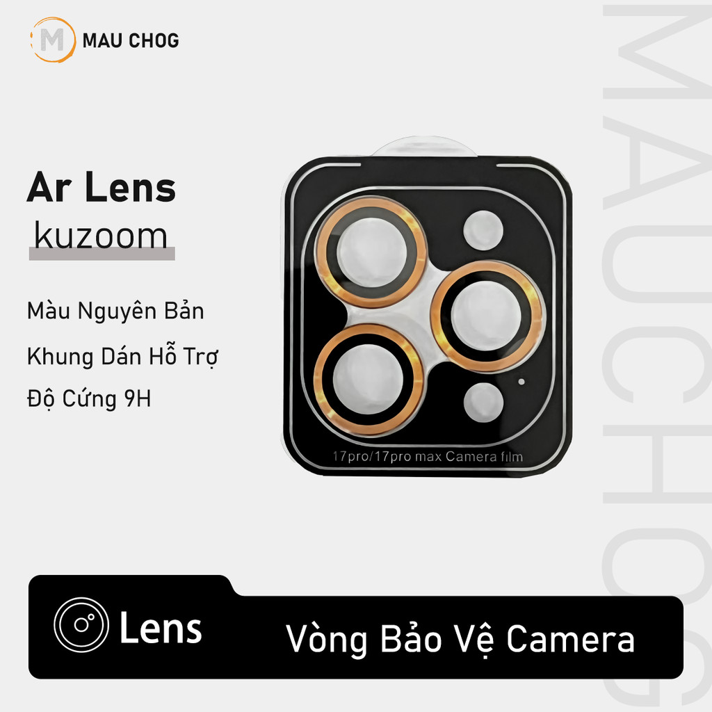 Cường Lực Camera Có Khung Tự Dán Màu Nguyên Bản Cho Điện Thoại iPhone 17 Pro Max 17 Air 16 15 14 13