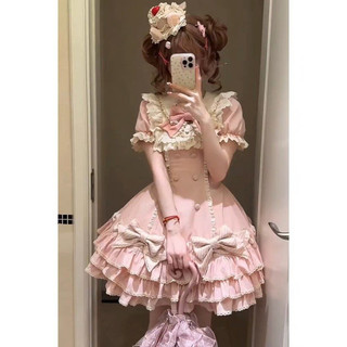 Đầm tay phồng Lolita phong cách Gothic ngọt ngào - Xu hướng mới mùa hè, thiết kế eo hẹp tôn dáng, vừa quyến rũ vừa đáng yêu