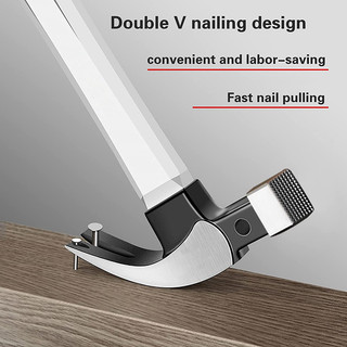 AIMVUKES Búa nhổ đinh sừng dê đóng đinh đa năng khe cấm đinh 2 tầng từ tính mạnh được rèn từ thép carbon