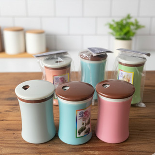 Hũ tăm eo RICO mini – nhựa dày, bền đẹp, màu pastel nhẹ nhàng