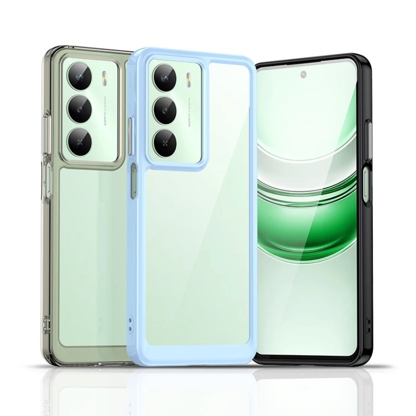 Dành Cho Realme V70 Ốp Lưng Trong Suốt Realme V70 V70S Cover Coque Funda Cứng Trong Suốt Cạnh Mềm Chống Sốc Ốp Lưng Điện Thoại Realme V70