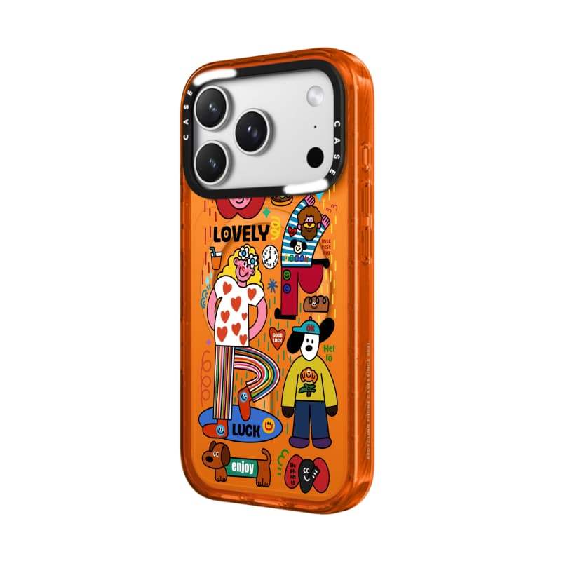 CASECASE X Đáng Yêu Cô Gái May Mắn Màu Cam Trong Suốt Cứng Hút Từ Tính Tác Động Dành Cho Apple IPhone 12 13 14 15 16 17 Pro Max Air Plus Có Hộp