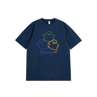 HIIXIIVI Mới Phong Cách Hàn Quốc In Hình Độc Đáo Áo Thun Cotton Thời Trang Oversize Áo Thun Tay Ngắn Nữ Quần Áo Rời Cổ Tròn Top Lives M763