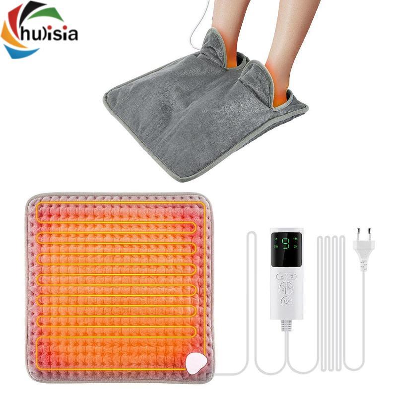 Máy sưởi chân bằng điện Di động 9 cài đặt nhiệt độ và 4 hẹn giờ Tấm sưởi chân thoải mái Mềm mại cho phòng ngủ Văn phòng Giường gia đình trong nhà