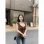 Áo thun ngắn tay cổ chữ u xếp ly phong cách Hàn Quốc dành cho nữ mùa hè Thiết kế tay bay nhỏ có cảm giác Slim-fit Slimmer Look Pure Desire Hot Girl Top