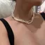 Vòng cổ ngọc trai hai lớp thanh lịch dành cho nữ, 2026 Trang sức Choker tối giản sang trọng thời trang mới