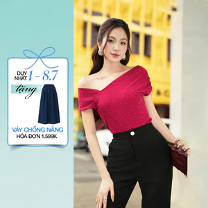 Áo Thun Nữ GUMAC Form Slim Ôm Thiết Kế Lệch Vai Tôn Dáng Trẻ Trung LATE0932