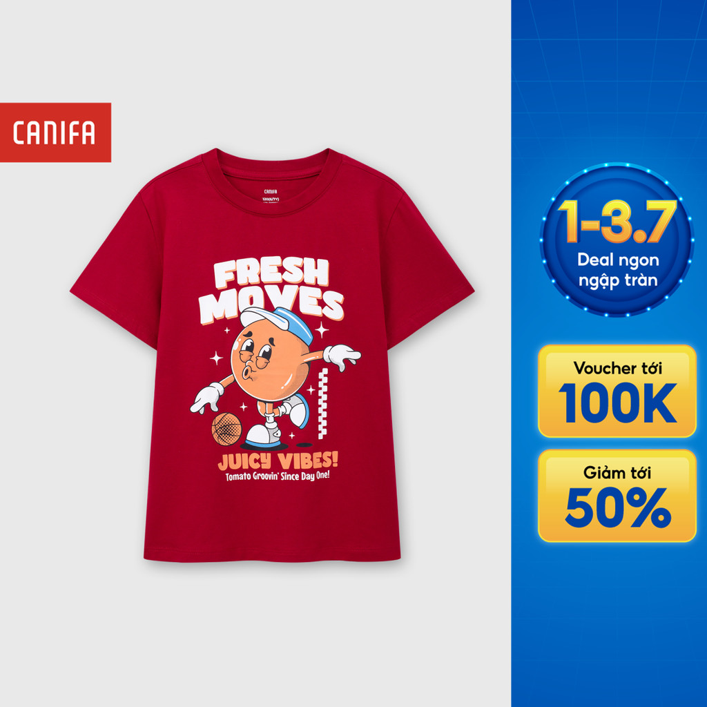 Áo phông unisex trẻ em CANIFA 3TS26S013