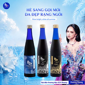 Combo 3 Chai Nước Uống Collagen 82X Bao Gồm PLACENTA CLASSIC + PLACENTA SAKURA + COLLAGEN SAKURA 500ml/ Chai
