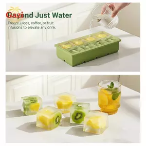 Khay đựng đá viên silicon có nắp chống rò rỉ Dễ dàng nhả BPA Free cho phòng ký túc xá mùa hè Làm đồ uống lạnh Kích thước nhỏ [VN]
