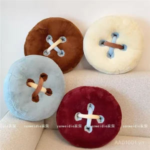 Nút Dễ Thương Gối Ghế Văn Phòng Đệm Eo Hỗ Trợ Sofa Gối Phòng Khách Ánh Sáng Sang Trọng Cao Cấp Bay Cửa Sổ Thắt Lưng Hỗ Trợ BCLZ