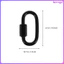 2 Chiếc Trại Carabiner Dây An Toàn Khóa Leo Cung Cấp Cắm Trại Kết Nối Nhanh kevga