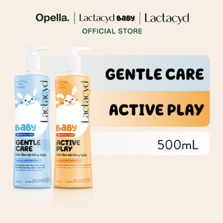 Bộ 1 Sữa Tắm Gội Trẻ em Lactacyd Baby Active Play 500ml +1 Lactacyd Baby Gentle Care 500ml