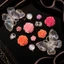 Set Charm Bướm Pha Lê Hoa Hồng Resin Cao Cấp – Crystal Butterfly Rose Luxury Collection Trang Trí Dép Cute