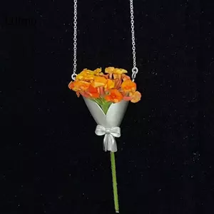 LUImo Hợp Thời Trang Bó Hoa Gói Mặt Dây Chuyền Nelace Hoa Nhỏ Có Thể Lắp Nữ Choker Thời Trang Xương Đòn Dây Chuyền Nữ Trang Sức Quà Tặng SBS