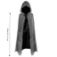 DONOVANQQ Halloween Áo Khoác, Thiết Kế Có Mũ Trùm Đầu Phong Cách Phóng Đại Halloween Cosplay Cape, Phong Cách Gothic Rách Kết Cấu Unisex Tattered Vải Halloween Ma Trang Phục Tiệc Halloween