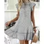 Đầm thường ngày FEDAOG, Đầm Mini xếp nếp cỡ S-3XL, Váy in họa tiết Bohemian sang trọng dành cho nữ