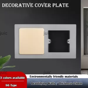 Bảng điều khiển ổ cắm công tắc JUIC, Tấm tường đa năng bằng nhựa, Hộp dưới cùng mở điện