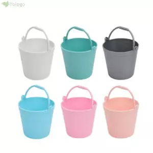 YOLOGO 5 Mẫu Xô Thu Nhỏ Búp Bê, Đồ Trang Trí Nhà Búp Bê Nhựa Mini, 6 Màu 4.7 * 6cm Đồ Chơi Nhà Bếp Nhà Chơi