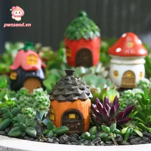 PWSSEND Tượng Nấm, Phụ Kiện Sân Vườn Nhựa Điêu Khắc Sân Vườn, Sáng Tạo Trang Trí Nhà Hoa Đồ Trang Trí Nhà Ban Công Nhà