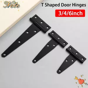 NOTE1 Bản lề cửa hình chữ T, Bản lề cửa hạng nặng bằng kim loại, Chống rỉ sét 3 / 4 / 6 inch với vít Phần cứng rèn cho hàng rào bằng gỗ Tủ cửa tủ