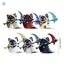 Anime Cat Cloak Bức Tượng Bộ 6 Tấm Nhựa Trang Trí Bàn Làm Việc Với Chuông Scythe