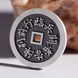 Passepartout Chín-Character Mantra Qiankun Tám Mặt Dây Lót Máy Bay Chiến Đấu Tất Cả Các Mảng Phía Trước Phong Cách Dân Tộc Mặt Dây Chuyền