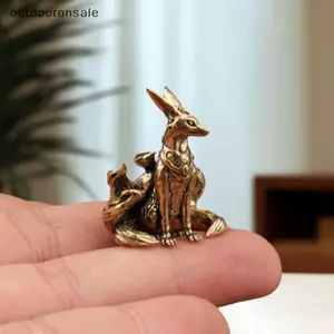 Chín Cánh Cáo Đồng Thu Nhỏ Hình Tượng Thần Thoại Đồng Động Vật Bàn Trang Trí Trang Trí FSI