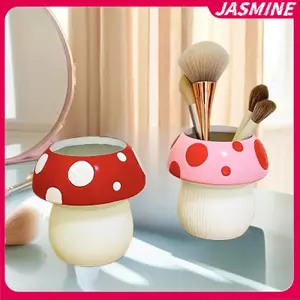 JASMINE Dễ Thương Nấm Gốm Bút Hộp Đựng Series Thích Hợp Trang Điểm Bàn Chải Hộp Đựng Đồ Dùng Văn Phòng Để Bàn Sáng Tạo Trang Trí JASMINE
