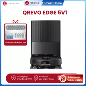 Robot Hút Bụi Lau Nhà Roborock Qrevo Edge 5V1 Siêu Mỏng Lực Hút 18.500Pa, Bản Quốc Tế BH 24 Tháng