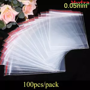 VVDZA 100 Cái / gói Trang Sức Zip Túi Mini Bao Bì Bảo Quản Túi PE