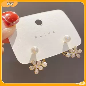 VFZ Phong Cách Hàn Quốc Sang Trọng Giả Ngọc Trai Hoa Bông Tai / Thời Trang Nữ Trang Sức Thanh Lịch Đồ Trang Trí Đám Cưới Louislifecool
