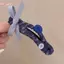 HFSHY 1 Cái Nữ Tóc Barrette Xanh Kẻ Sọc Nơ Nút Trang Trí Nhẹ Nhàng Tay Không Tóc Kẹp Hư Tổn Cho Hẹn Hò Hàng Ngày VN