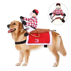 Top Mèo Chó Vui Nhộn Cưỡi Cosplay Hiệp Sĩ Ngựa Kỵ Sĩ Vải Mềm Mại Thoải Mái