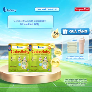 Sữa bột ColosBaby IQ Gold cho trẻ tuổi giúp bé bổ sung dinh dưỡng, hỗ trợ trí não - Lon 800g