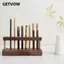 Hộp đựng bàn GETVOW, Hộp đựng bút kẻ sọc gỗ, Giá đỡ bút 9 khe hiện đại cho trường học văn phòng