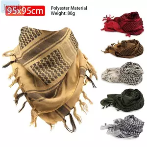 JVSUB 1 Cái Turban Hijab, Khăn quấn cổ vuông, Mũ cầu nguyện Ramadan 95x95cm Polyester Trang phục truyền thống Khăn choàng kẻ sọc Người lớn