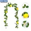 <cosyh>Artificial Lemon Vine Realistic Lemon Flowers For Home Decor Indoor Decoration