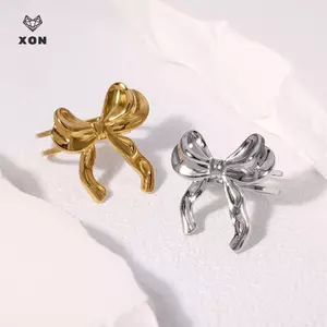Nhẫn Nơ Bằng Thép Không Gỉ Cổ Điển Ánh Sáng Sang Trọng Thanh Lịch Mở Ngón Tay Nhẫn Trang Sức Nữ [Mina]