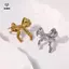 Nhẫn Nơ Bằng Thép Không Gỉ Cổ Điển Ánh Sáng Sang Trọng Thanh Lịch Mở Ngón Tay Nhẫn Trang Sức Nữ [Mina]