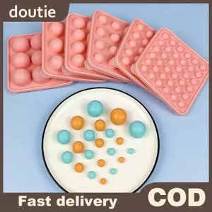 Doutie Porous Tròn Kẹo Sô Cô La Khuôn Silicon Có Nắp DIY Fondant Pudding Đá Viên Khuôn Lễ Tình Nhân Tiệc Cưới Trang Trí Bánh VN