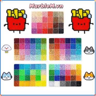 Hạt MARBLEM Perler Hama, Bộ hạt cầu chì kích thước 2,6mm chất lượng cao, 48 / 72 / 96 / 120 Màu hạt xếp hình ba chiều đậu nhỏ cao cấp Quà tặng DIY