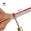 Tay cầm bằng gỗ mun, Dụng cụ nhuộm- Con lăn nhuộm cạnh da 2 chiếc, Cấu hình vòng bi đôi để lăn mịn