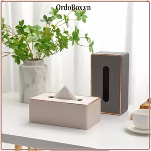 ORDOBOX 1 Hộp Đựng Khăn Giấy, Hộp Đựng Khăn Giấy Hình Chữ Nhật Dung Tích Lớn, Da PU Đổ Áo Khăn Giấy Bao Phòng Tắm