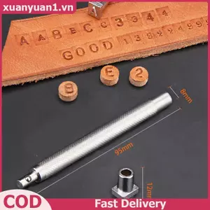 XUAN 36 Chiếc Thép Bảng Chữ Cái Số Da Tem Đấm Bộ Da Thủ Công VN