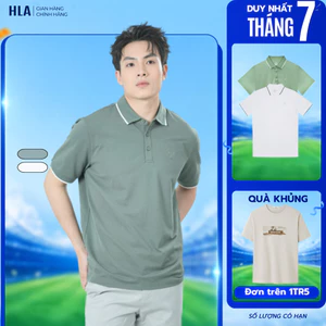 Áo Polo Nam HLA Chất Cotton, Áo Nam Tay Ngắn Phong Cách,Thời Trang, Thoáng Mát Co Giãn