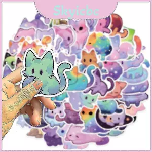 Phong Cách Dễ Thương 50 Chiếc Nhiều Màu Sắc Mèo Graffiti Dán Cho Đàn Guitar Notebook Diy In Đề Can Chống Nước