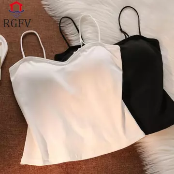 RGFV Spider Web Crop Top, Cotton Có Miếng Lót Áo Ngực Áo Camisole Top, Slim Fit Phong Cách Hàn Quốc Lưng Rỗng Áo Vest Áo Dạo Phố