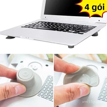 Bộ 4 chân đế tản nhiệt laptop di động bằng silicon nâng cao tản nhiệt hút chân không tiện lợi bền đẹp
